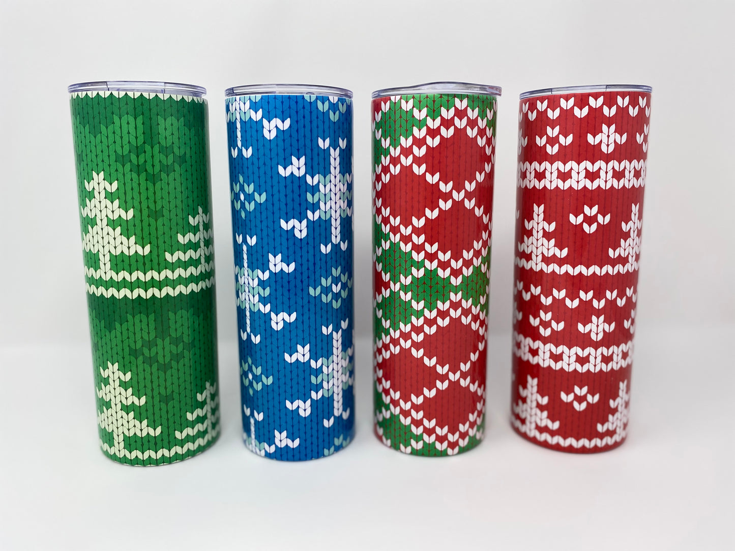 Christmas Sweater Tumbler Set of 4